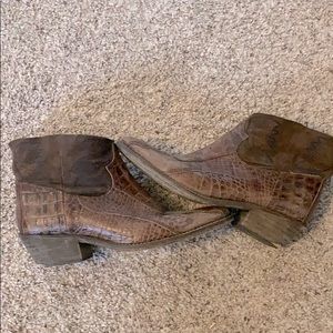 Leather cowgirl booties